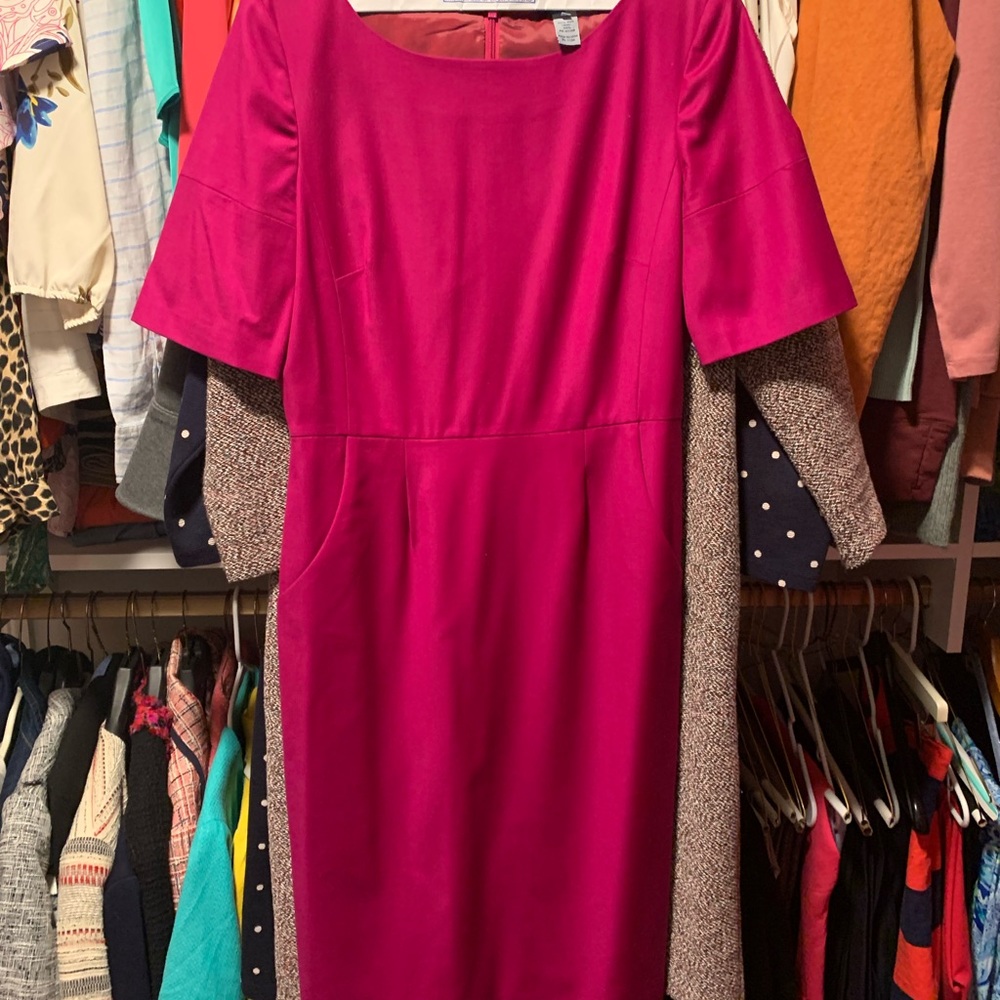 Pinky purple JCrew dress with cute pockets!